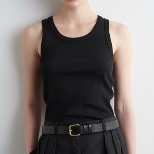 COS Ribbed Tank Top Black XS